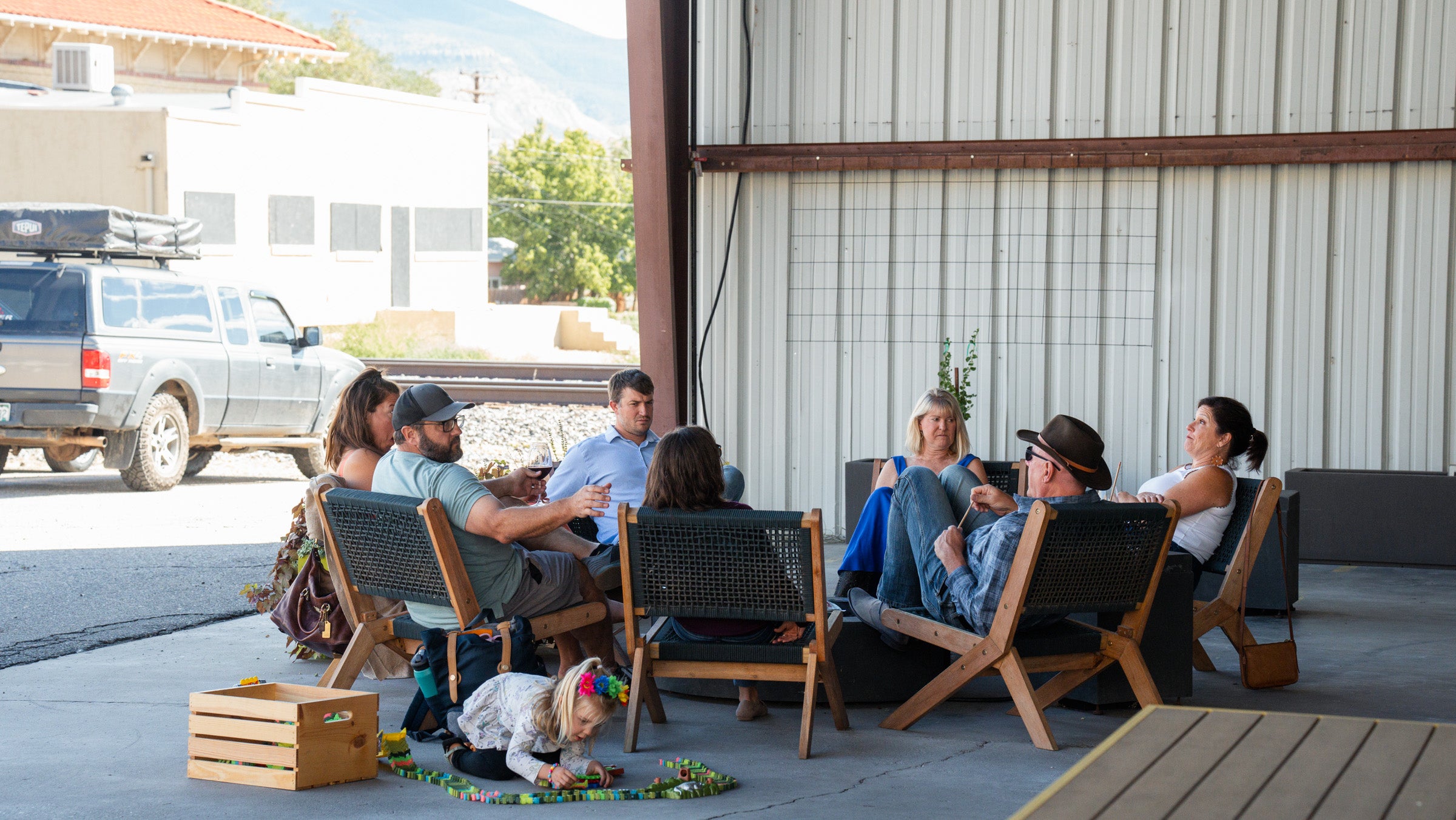 Guests gathering at The Ordinary Fellow winery